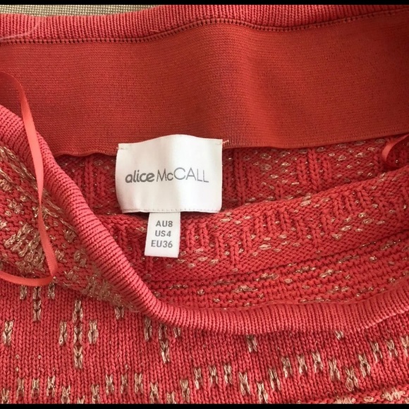 Alice McCall Pink & Gold Fringe Sweater Skirt Set 4 Barbie! - Picture 6 of 6